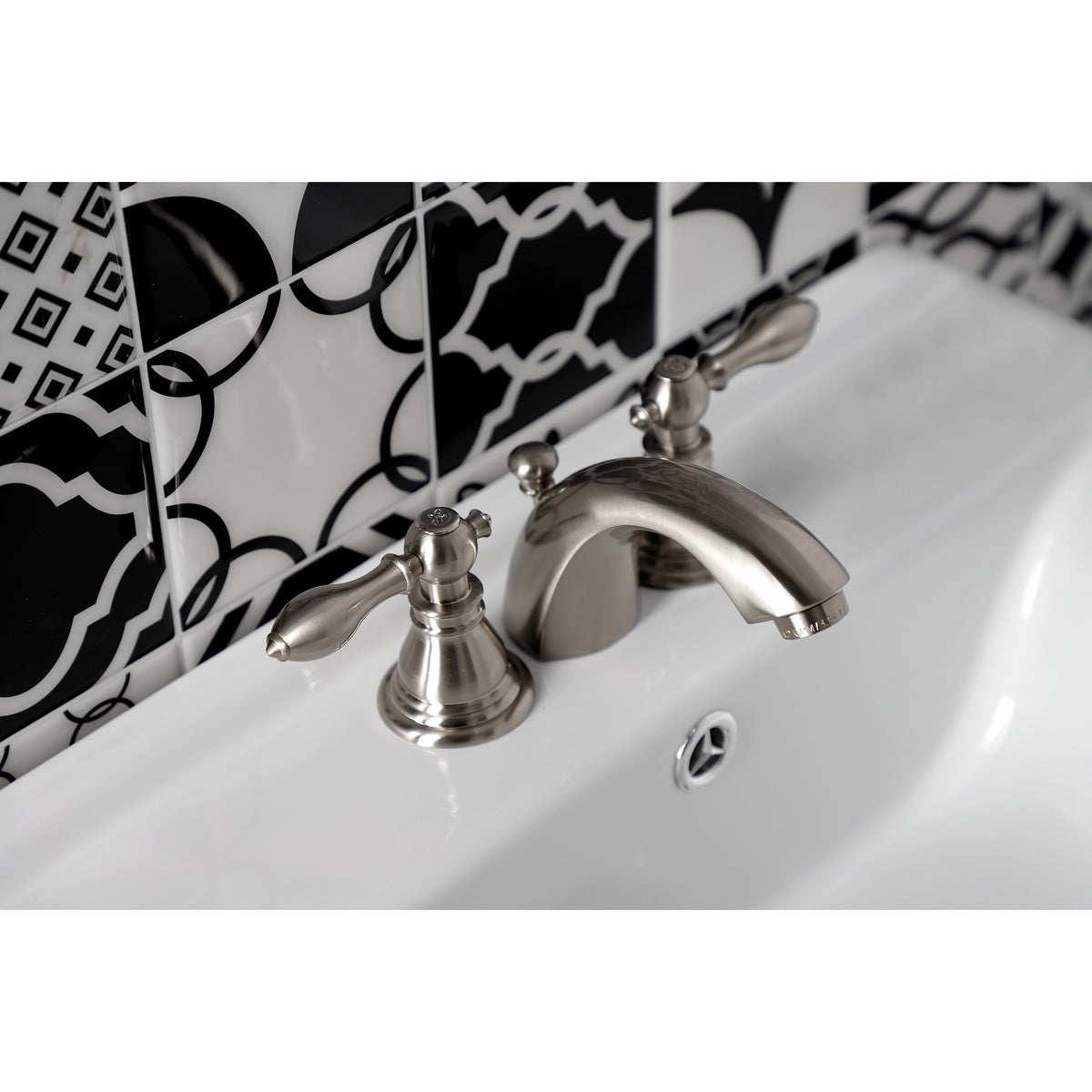Kingston Brass KB958ACL American Classic Mini-Widespread Bathroom Faucet with Plastic Pop-Up