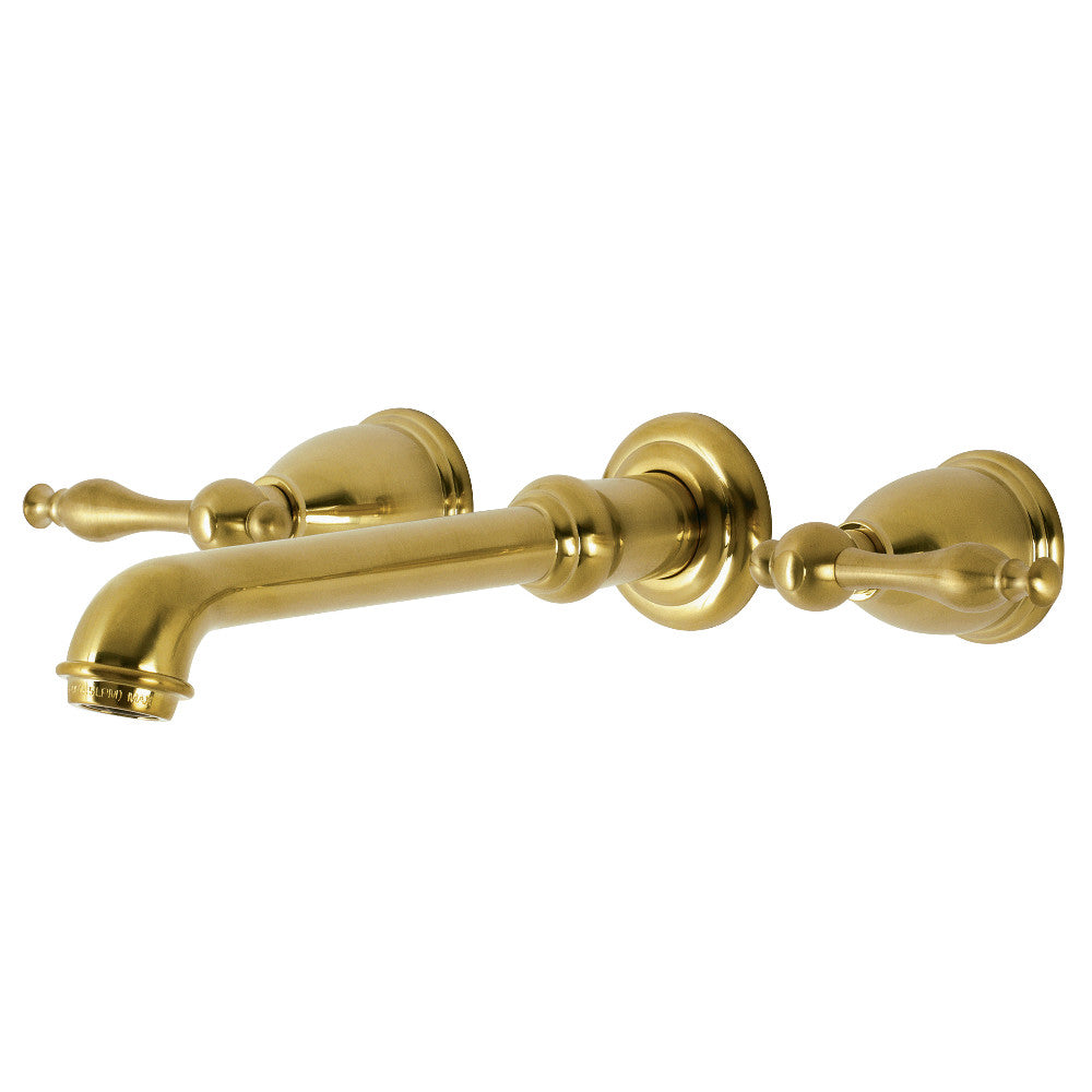 Kingston Brass KS7128NL Naples Two-Handle Wall Mount Bathroom Faucet
