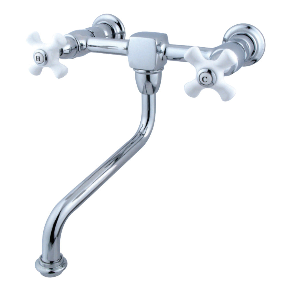 Kingston Brass KS1211PX Heritage Wall Mount Bathroom Faucet