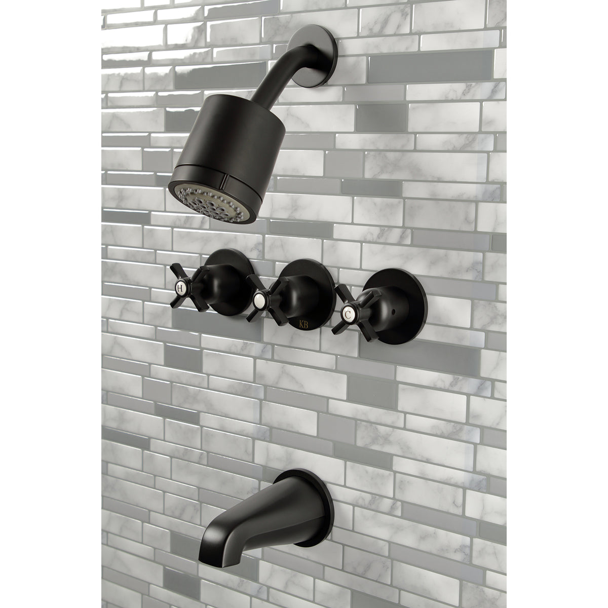 Millennium Three-Handle Tub and Shower Faucet