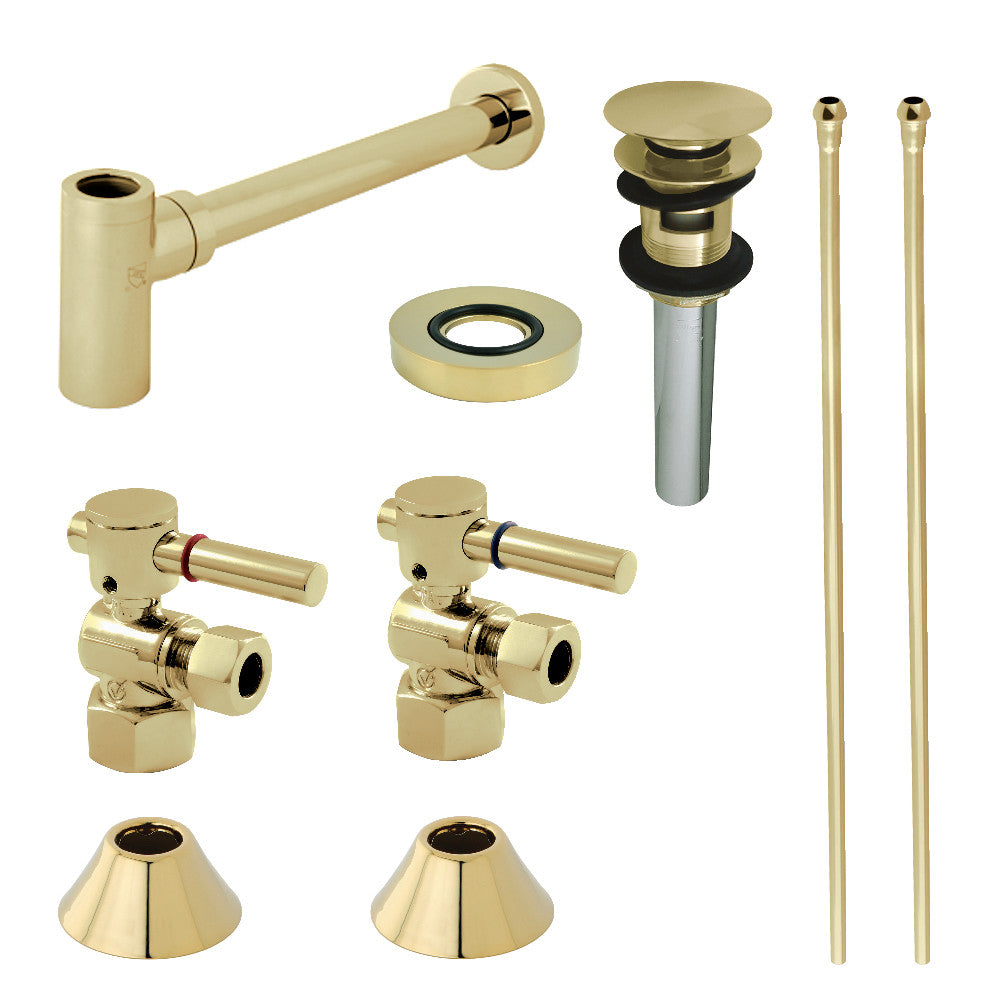 Kingston Brass Modern Plumbing Sink Trim Kit with Bottle Trap and Overflow Drain