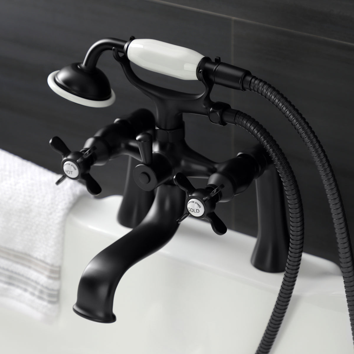 Essex Deck Mount Clawfoot Tub Faucet with Hand Shower