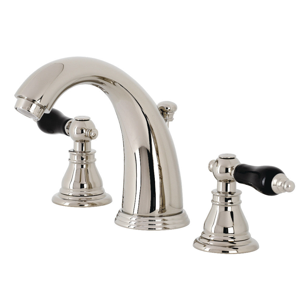 Kingston Brass KB987AKLSB Duchess Widespread Bathroom Faucet with Plastic Pop-Up