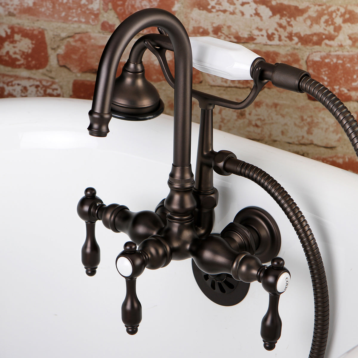 Aqua Vintage Tudor Wall Mount Clawfoot Tub Faucet
