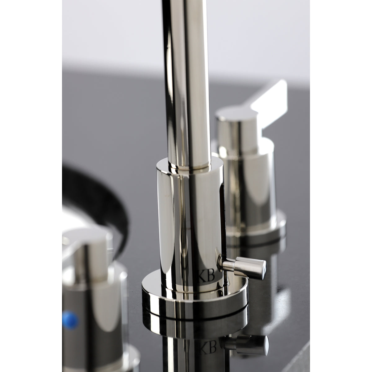 Kingston Brass FSC8938NDL NuvoFusion Widespread Bathroom Faucet with Brass Pop-Up