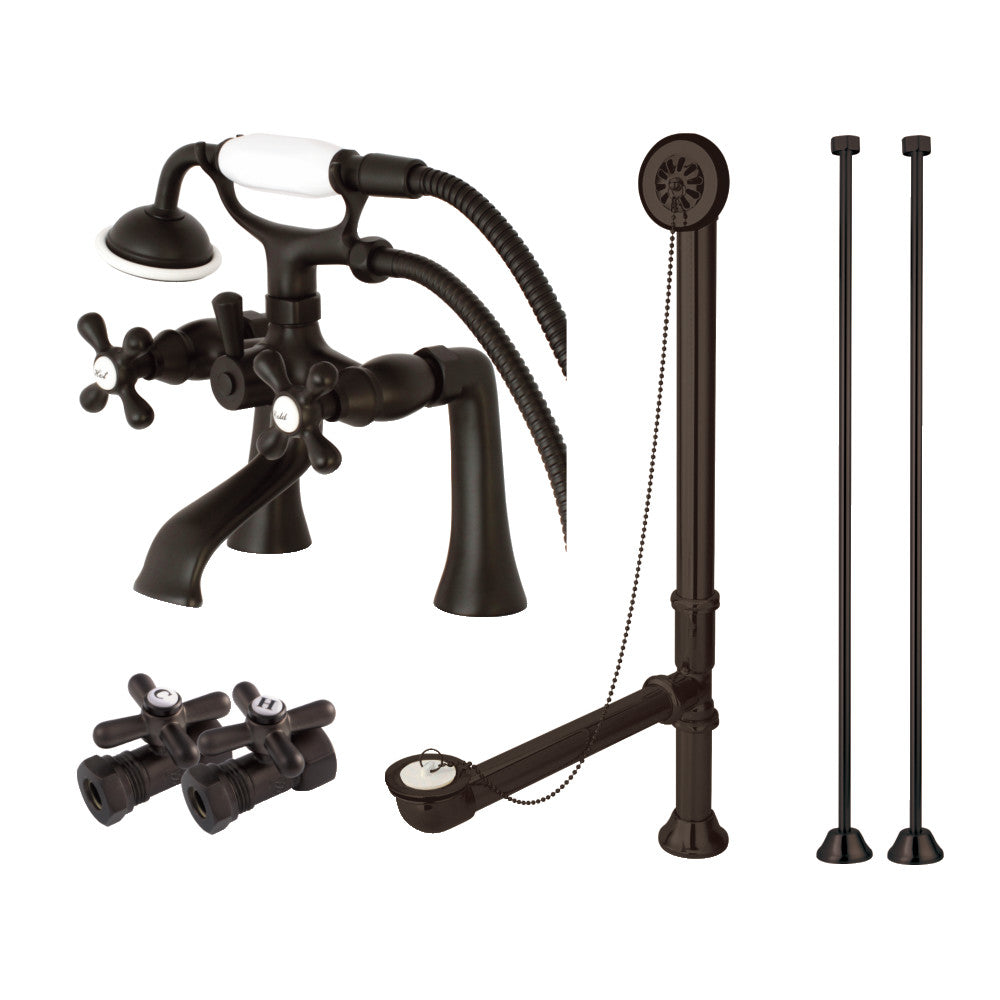 Vintage Deck Mount Clawfoot Tub Faucet Package
