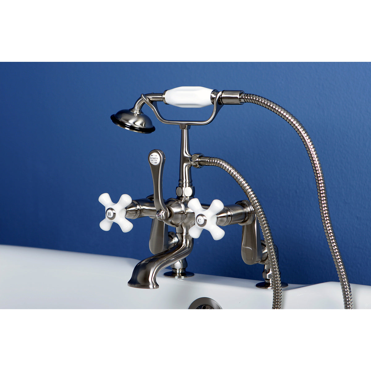 Vintage Adjustable Center Deck Mount Tub Faucet