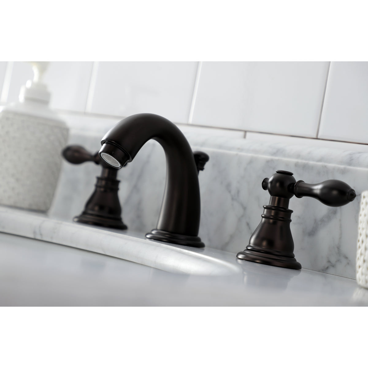 Kingston Brass KB915ACL American Classic Widespread Bathroom Faucet with Retail Pop-Up