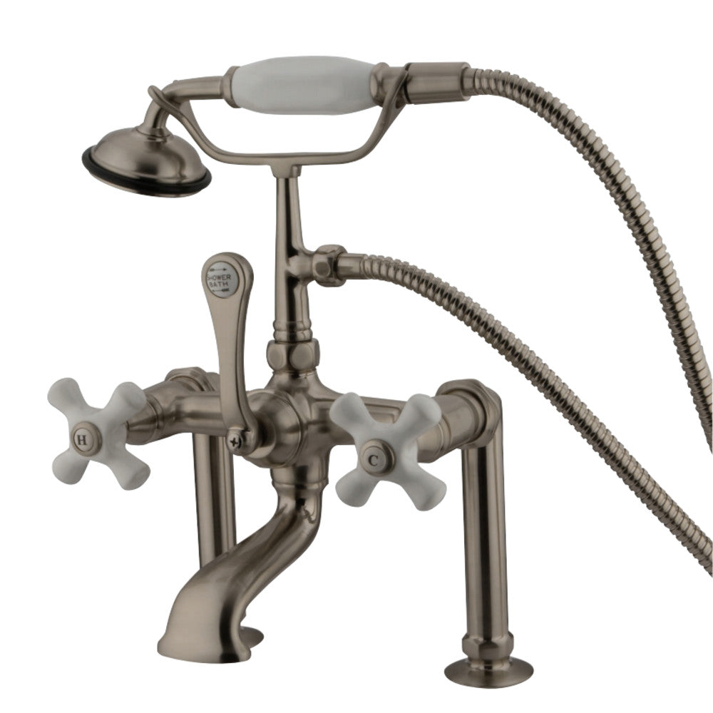 Vintage 7-Inch Deck Mount Clawfoot Tub Faucet with Hand Shower