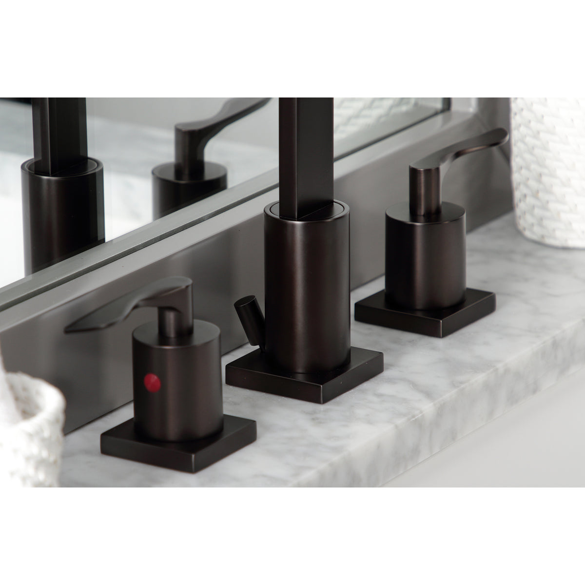 Kingston Brass FSC8961SVL Serena Widespread Bathroom Faucet with Pop-Up Drain