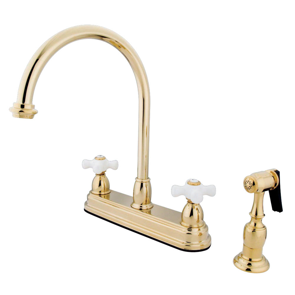 Kingston Brass KB3758PXBS Restoration Centerset Kitchen Faucet