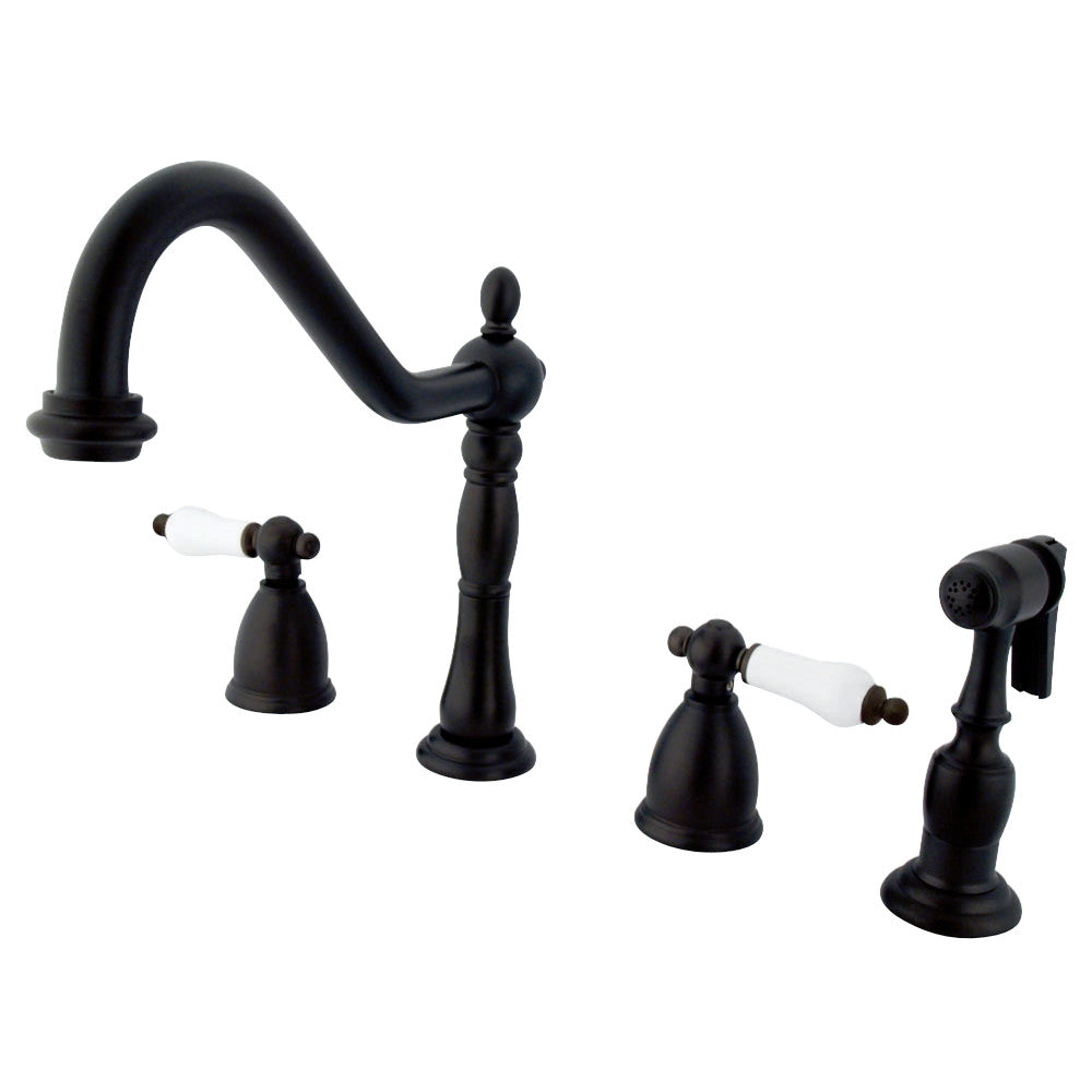 Kingston Brass KB1796PLBS Widespread Kitchen Faucet