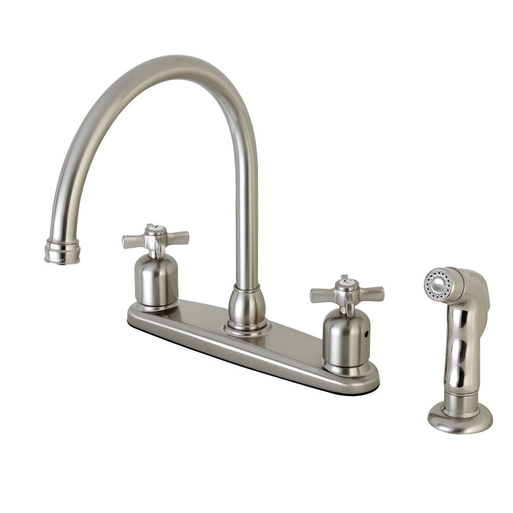 Kingston Brass FB795ZXSP Millennium 8-Inch Centerset Kitchen Faucet with Sprayer