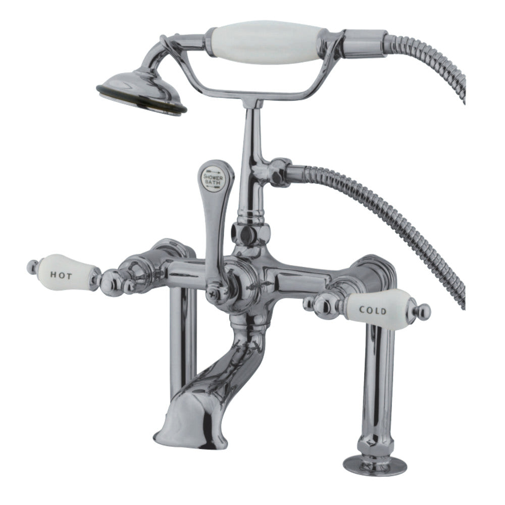てらポンタス Vintage 7-Inch Deck Mount Clawfoot Tub Faucet - K & B