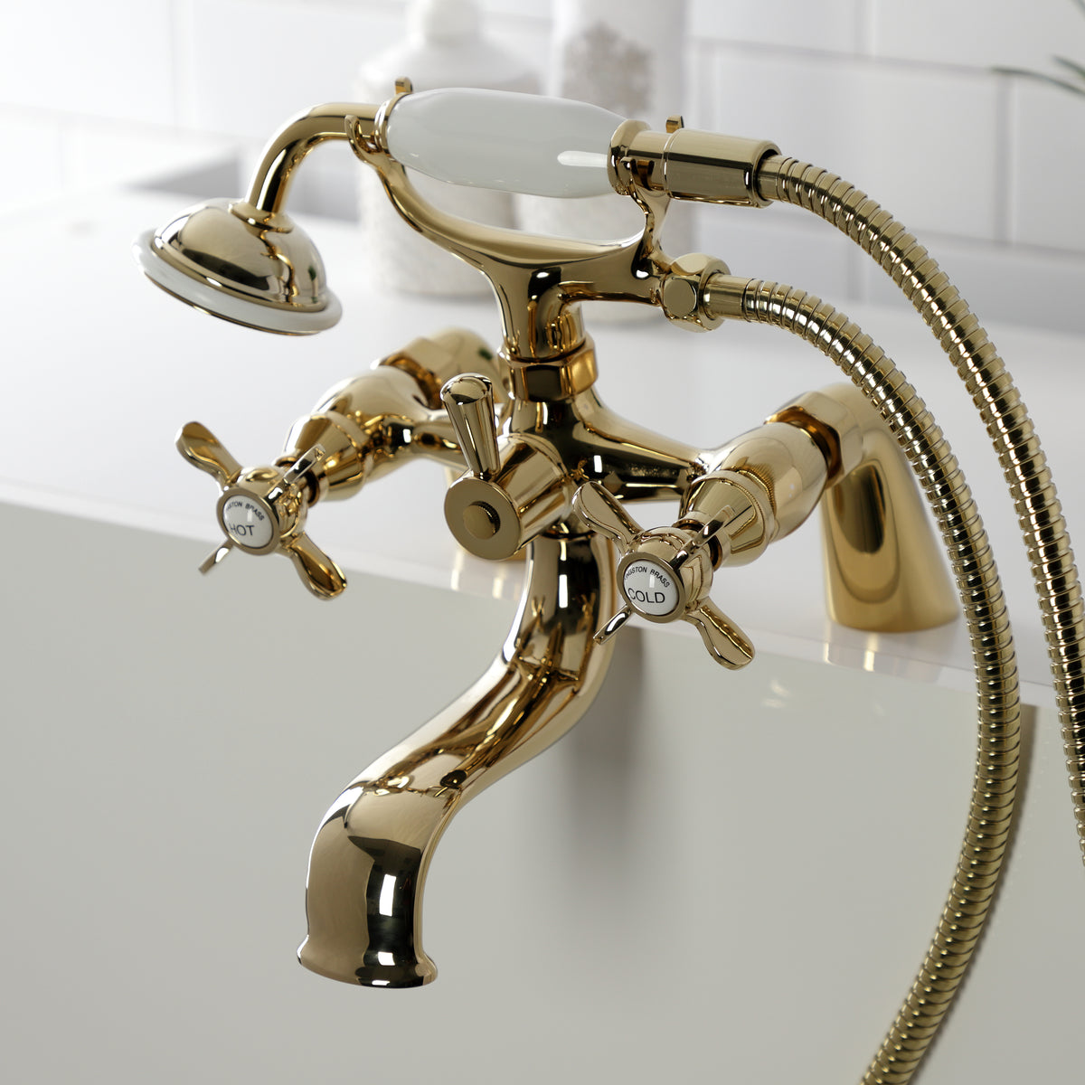 Essex Deck Mount Clawfoot Tub Faucet with Hand Shower