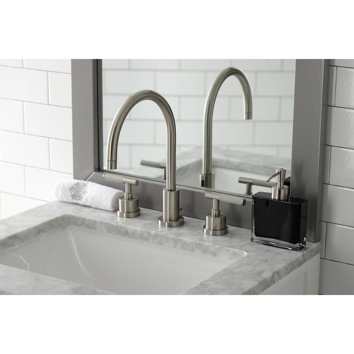 Kingston Brass KS8928CKL Kaiser Widespread Bathroom Faucet with Brass Pop-Up