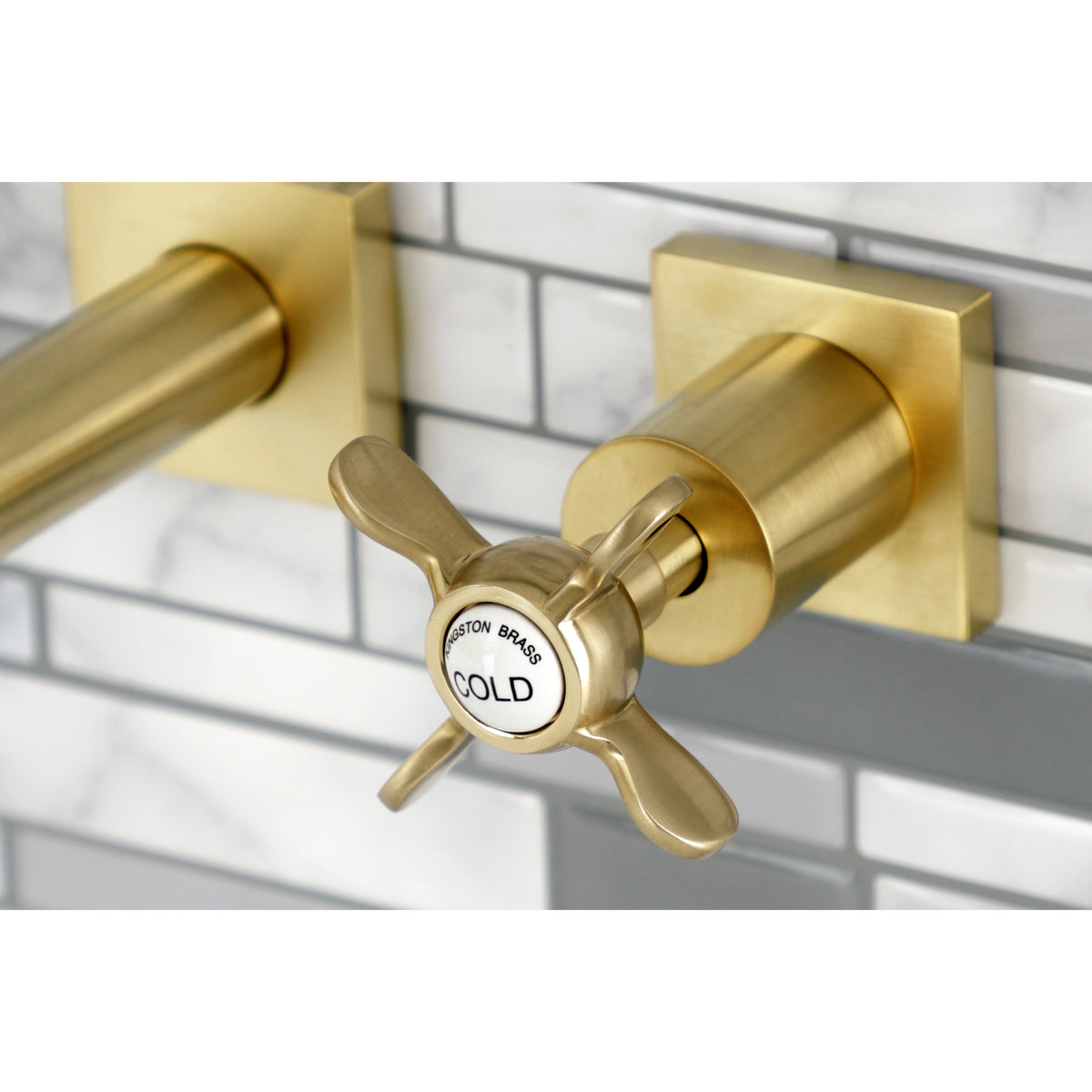 Kingston Brass KS6125BEX Essex Two-Handle Wall Mount Bathroom Faucet