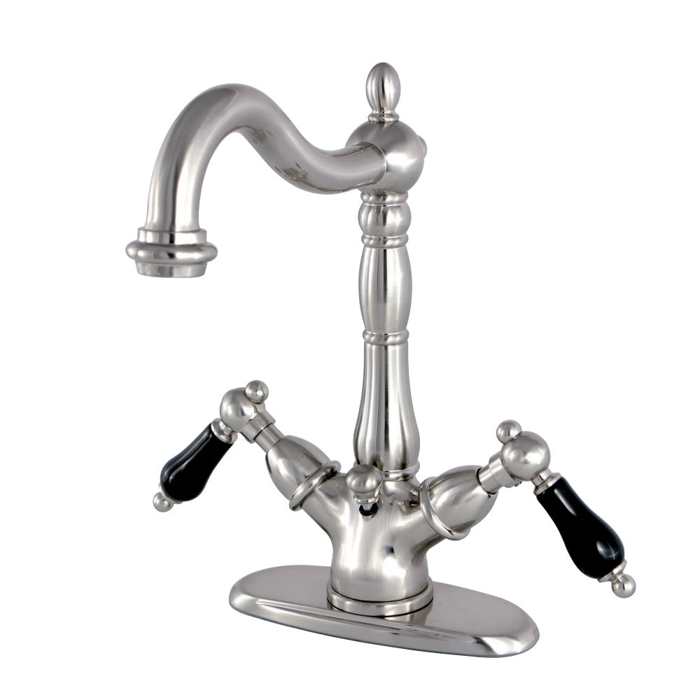 Kingston Brass KS1435PKL Duchess Two-Handle Bathroom Faucet with Brass Pop-Up and Cover Plate