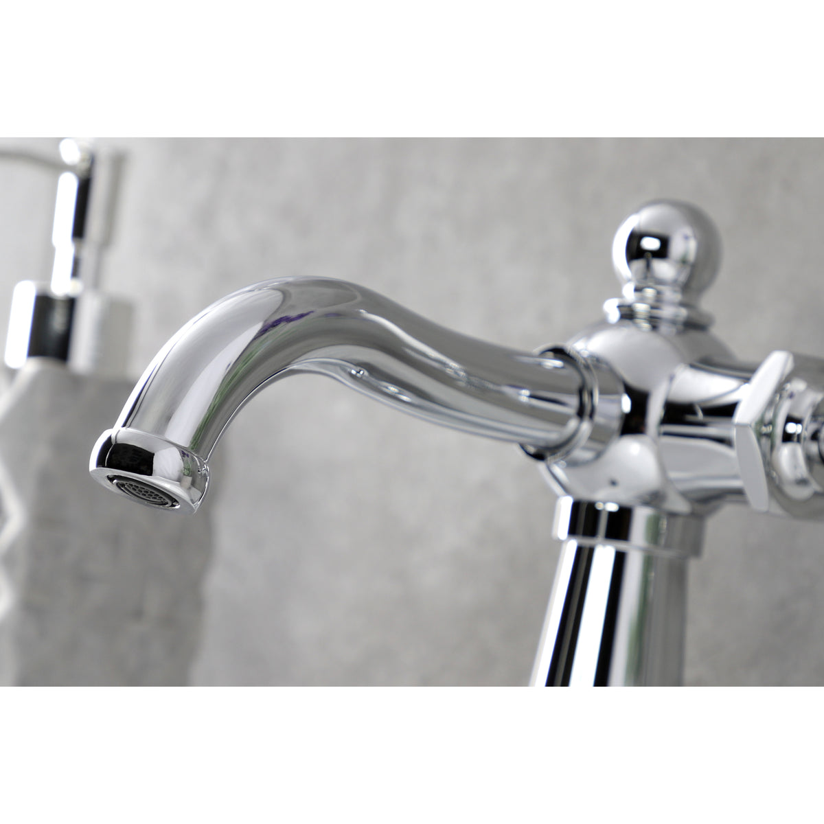Kingston Brass KSD154KLCP Nautical Single-Handle Bathroom Faucet with Push Pop-Up