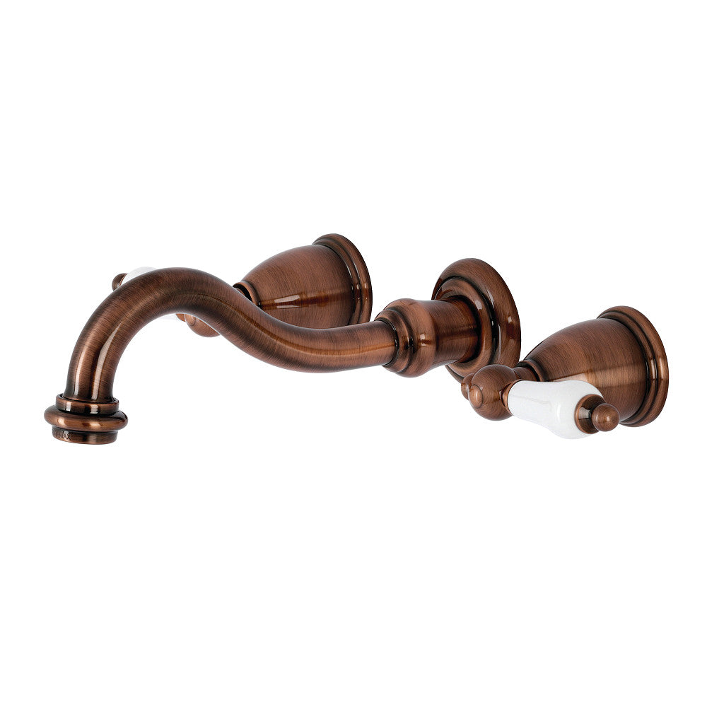 Kingston Brass KS3122PL Vintage 2-Handle Wall Mount Bathroom Faucet