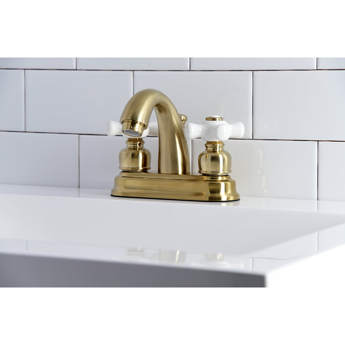 Kingston Brass KB5613PX Restoration 4 in. Centerset Bathroom Faucet