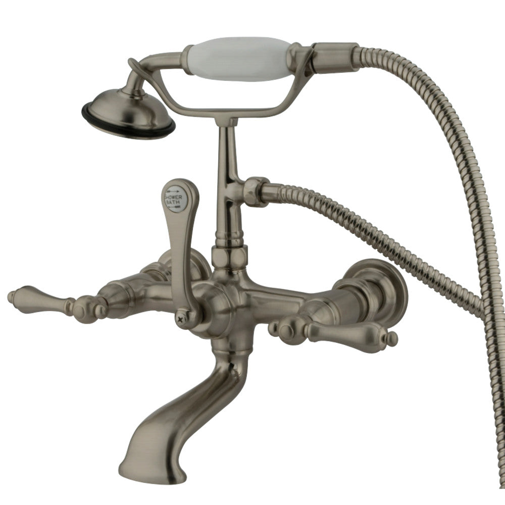 Vintage 7-Inch Wall Mount Tub Faucet with Hand Shower
