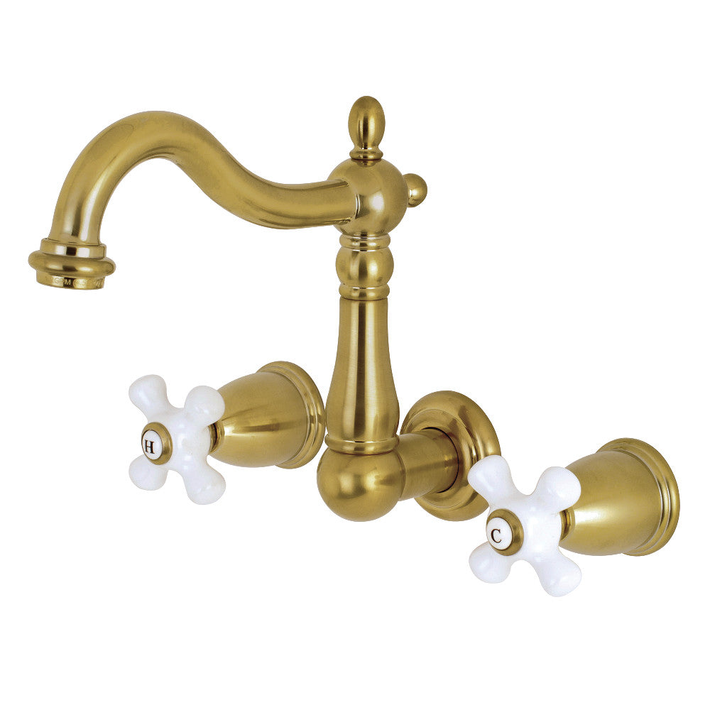 Kingston Brass KS1258PX 8-Inch Center Wall Mount Bathroom Faucet
