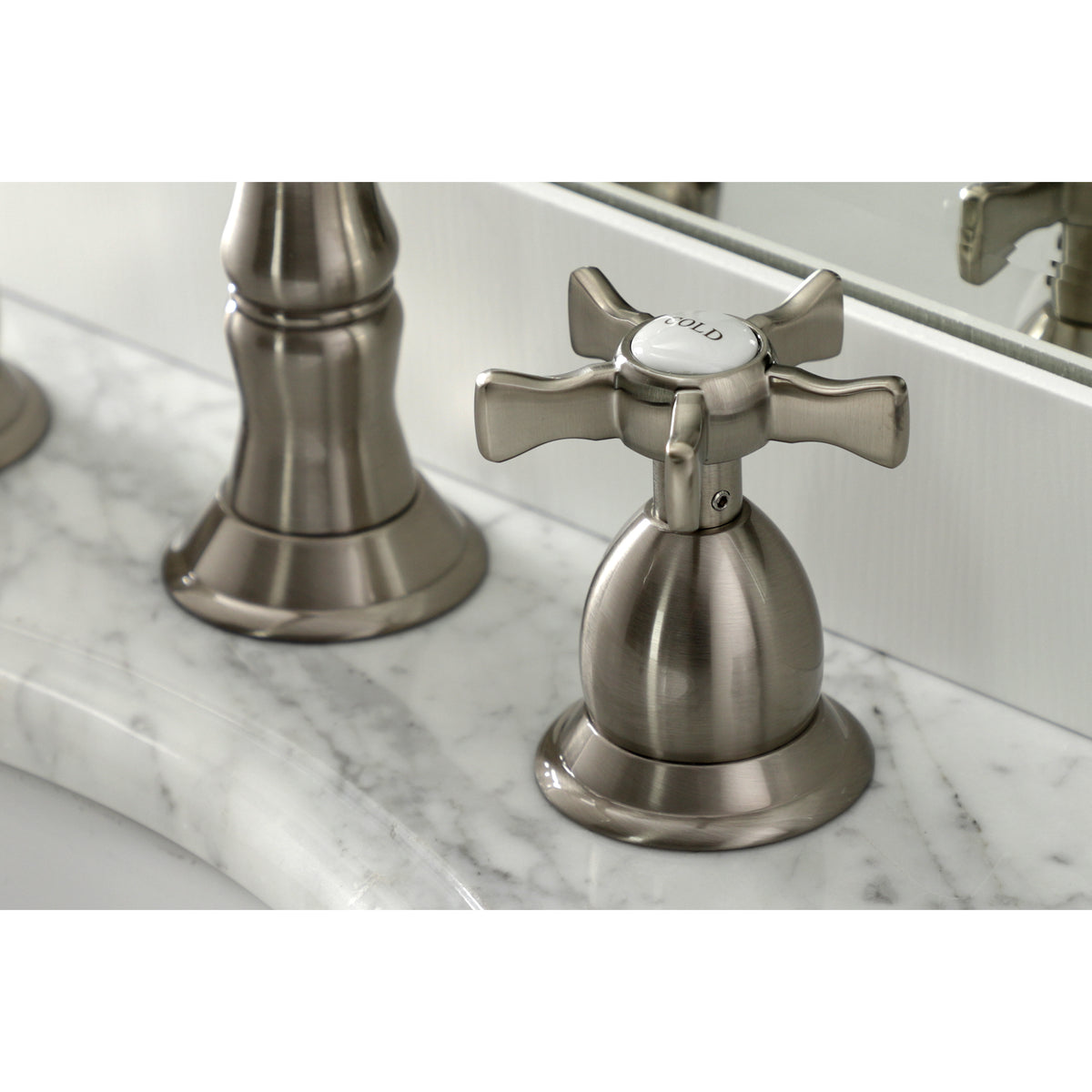 Kingston Brass KS1977NX Hamilton Widespread Bathroom Faucet with Brass Pop-Up