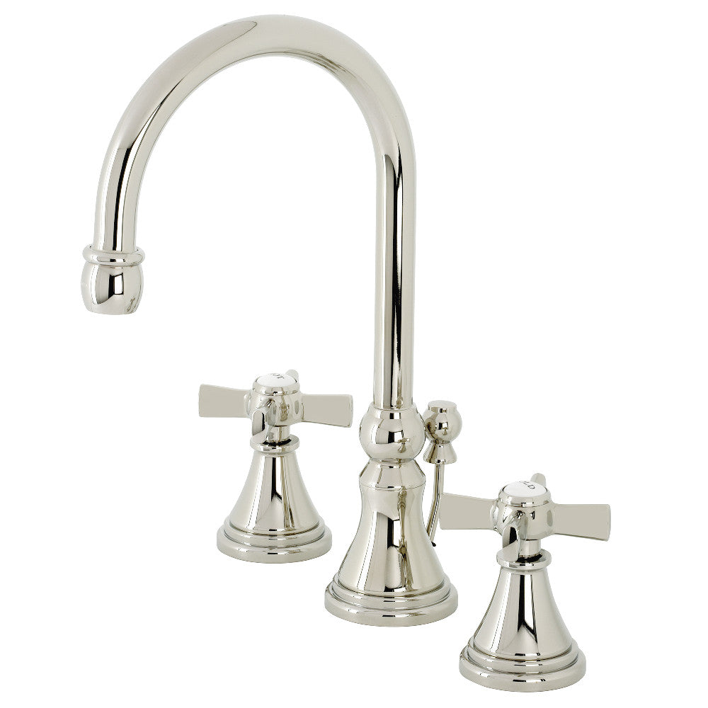 Kingston Brass KS2985ZX Millennium Widespread Bathroom Faucet with Brass Pop-Up