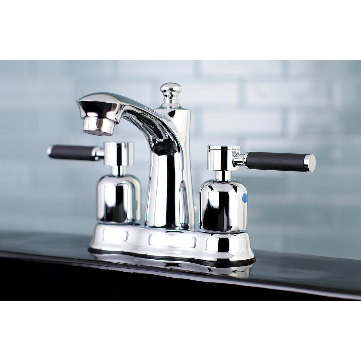 Kingston Brass FB7615DKL 4 in. Centerset Bathroom Faucet