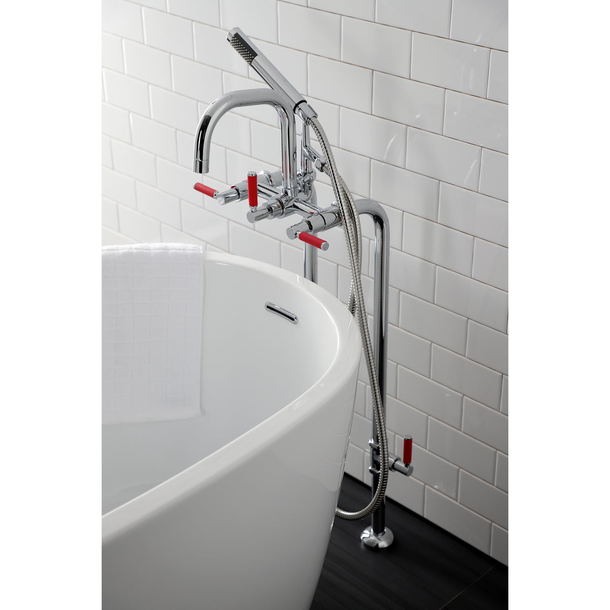 Vintage CCK8406DKL Concord Freestanding Tub Faucet with Supply Line,Stop Valve