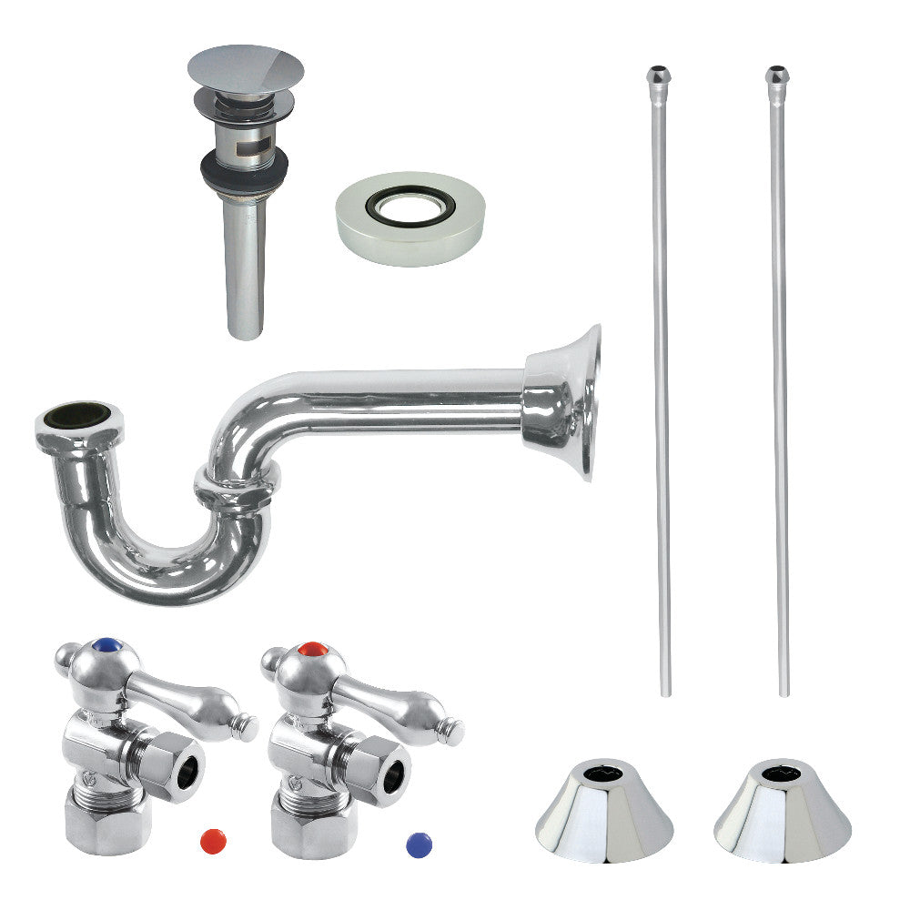 Kingston Brass Traditional Plumbing Sink Trim Kit with P-Trap and Overflow Drain