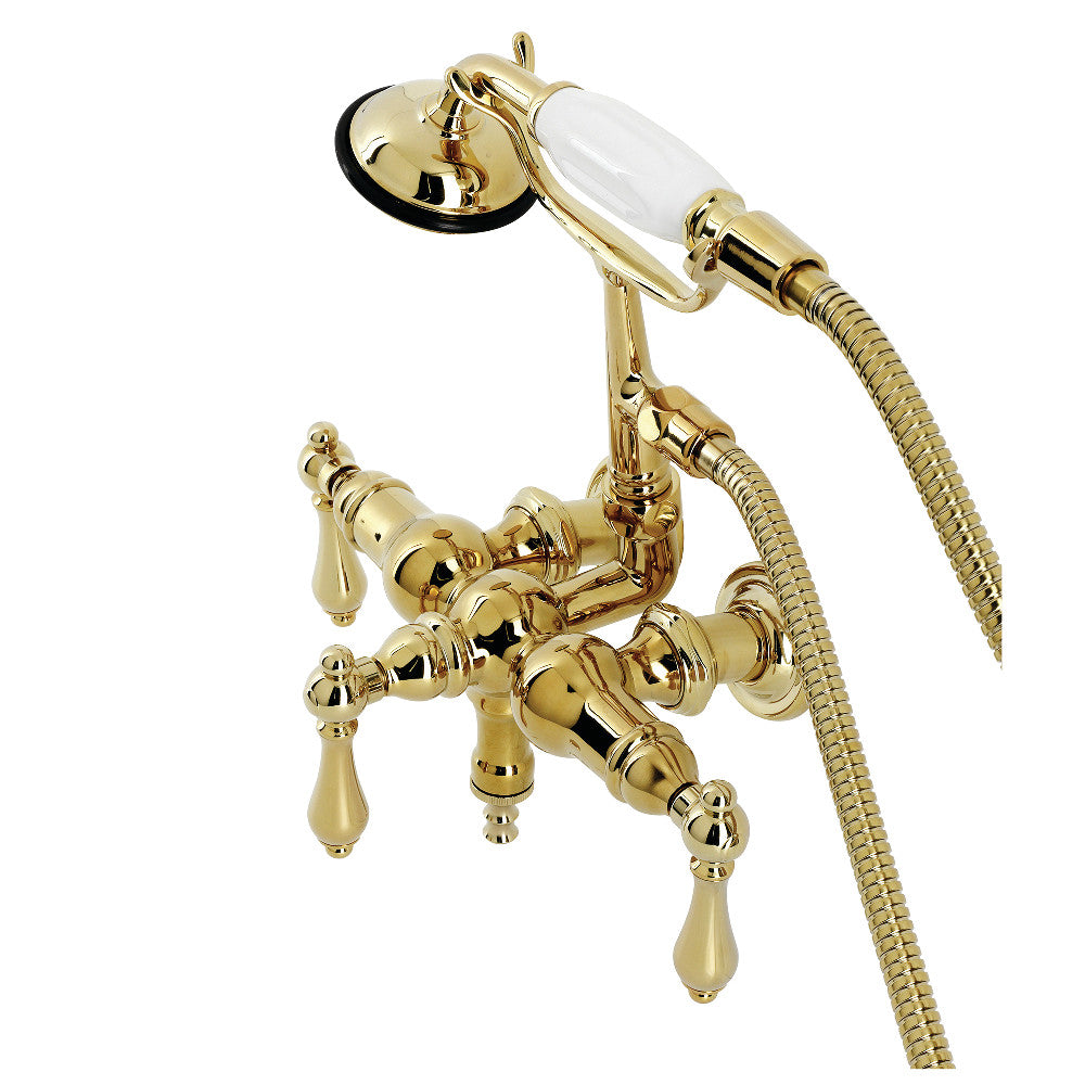 Vintage 3-3/8" Tub Wall Mount Clawfoot Tub Faucet with Hand Shower