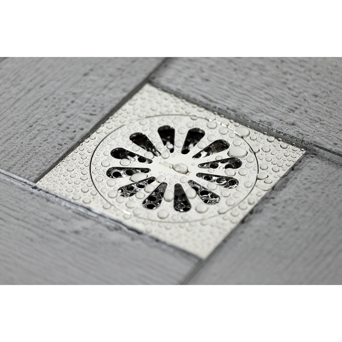 Kingston Brass Watercourse Sunburst 4" Square Grid Shower Drain