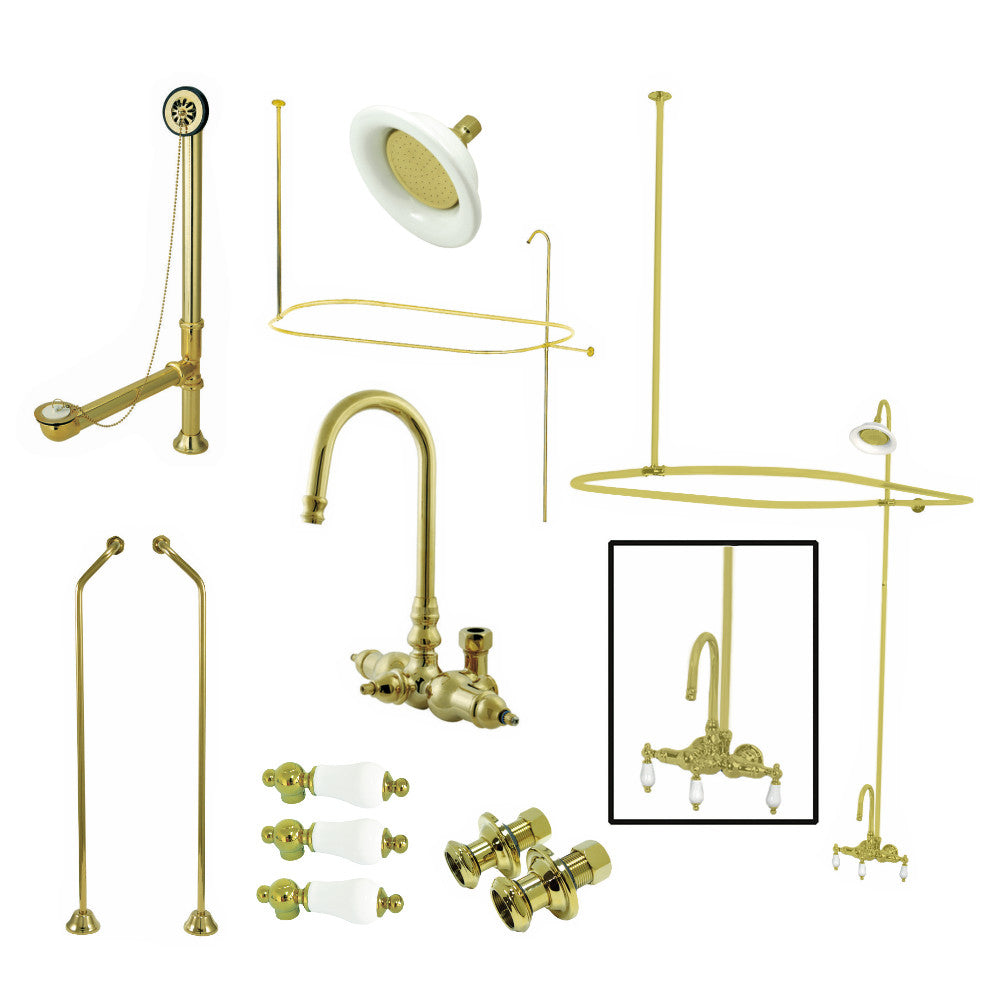 Vintage Gooseneck Clawfoot Tub Faucet Package