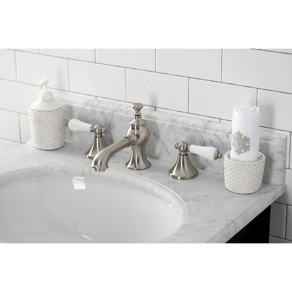 Kingston Brass KC7063PL Vintage 8 in. Widespread Bathroom Faucet