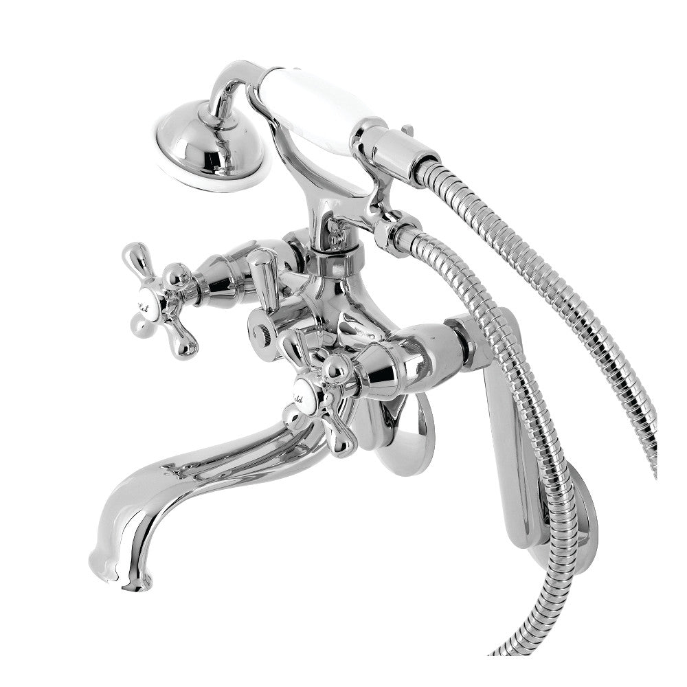 Kingston Wall Mount Clawfoot Tub Faucet with Hand Shower