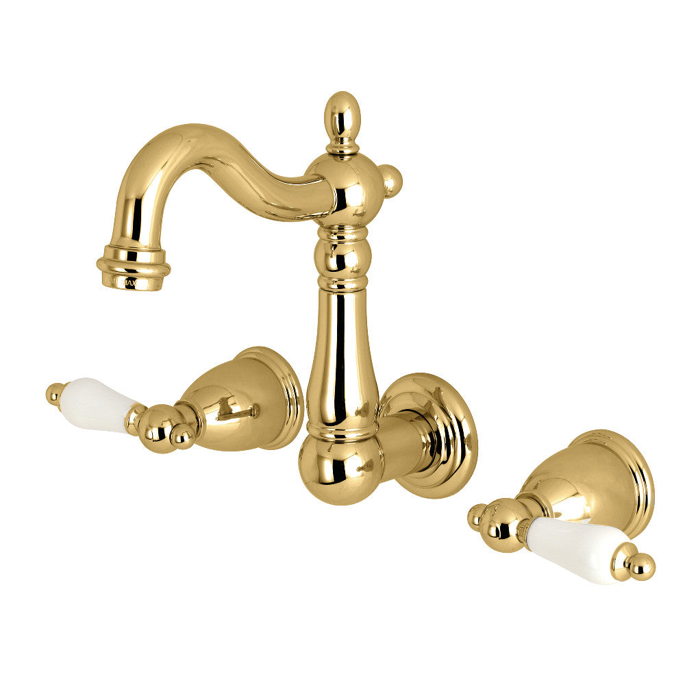 Kingston Brass KS1225PL Heritage Wall Mount Bathroom Faucet