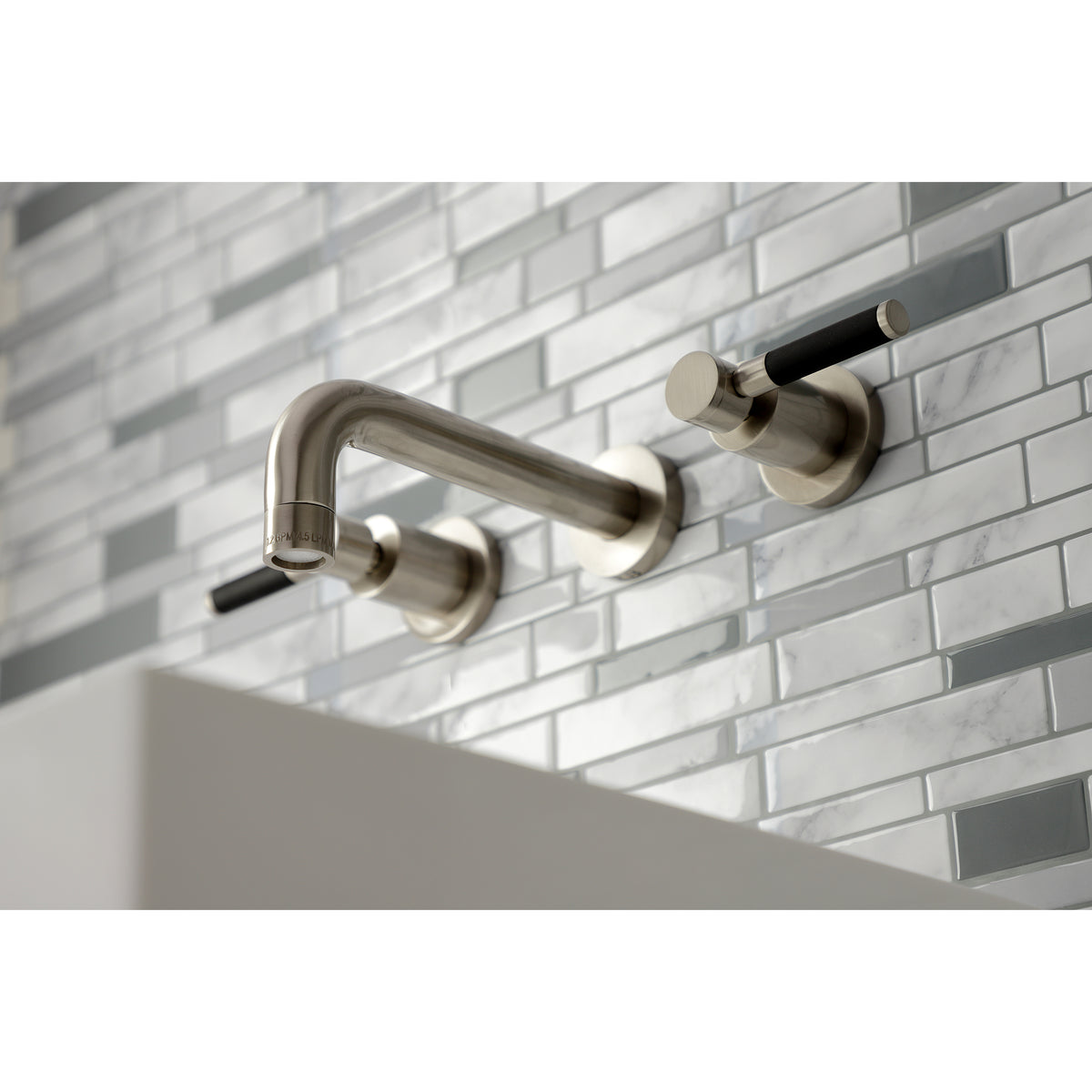 Kingston Brass KS8121DKL Kaiser 2-Handle Wall Mount Bathroom Faucet