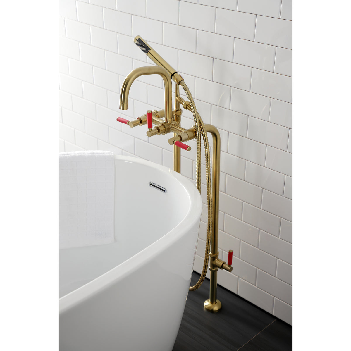 Vintage CCK8406DKL Concord Freestanding Tub Faucet with Supply Line,Stop Valve