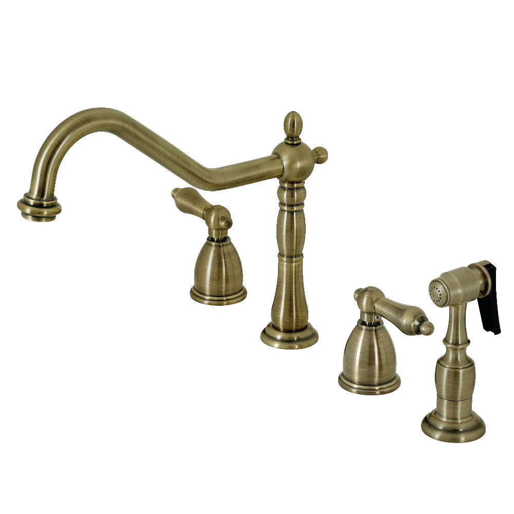 Kingston Brass KB1791ALBS Widespread Kitchen Faucet