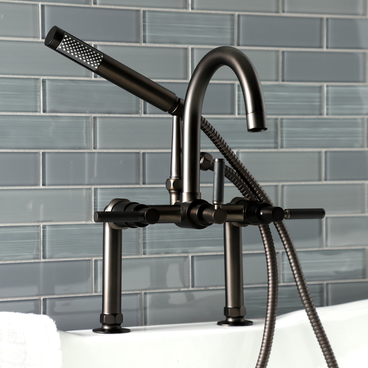 Aqua Vintage Kaiser 7-Inch Deck Mount Clawfoot Tub Faucet