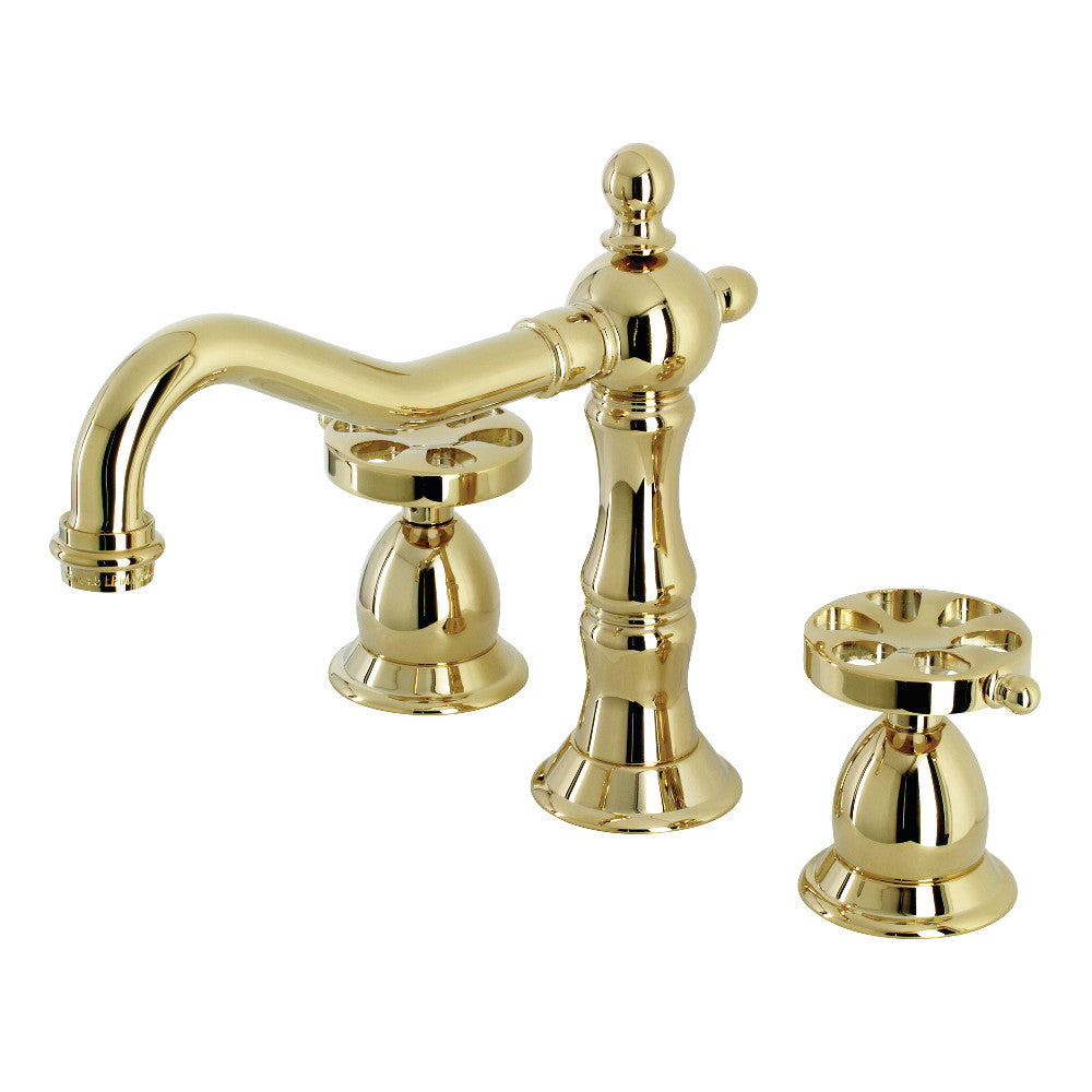 Kingston Brass KS1978RX Belknap Widespread Bathroom Faucet with Brass Pop-Up