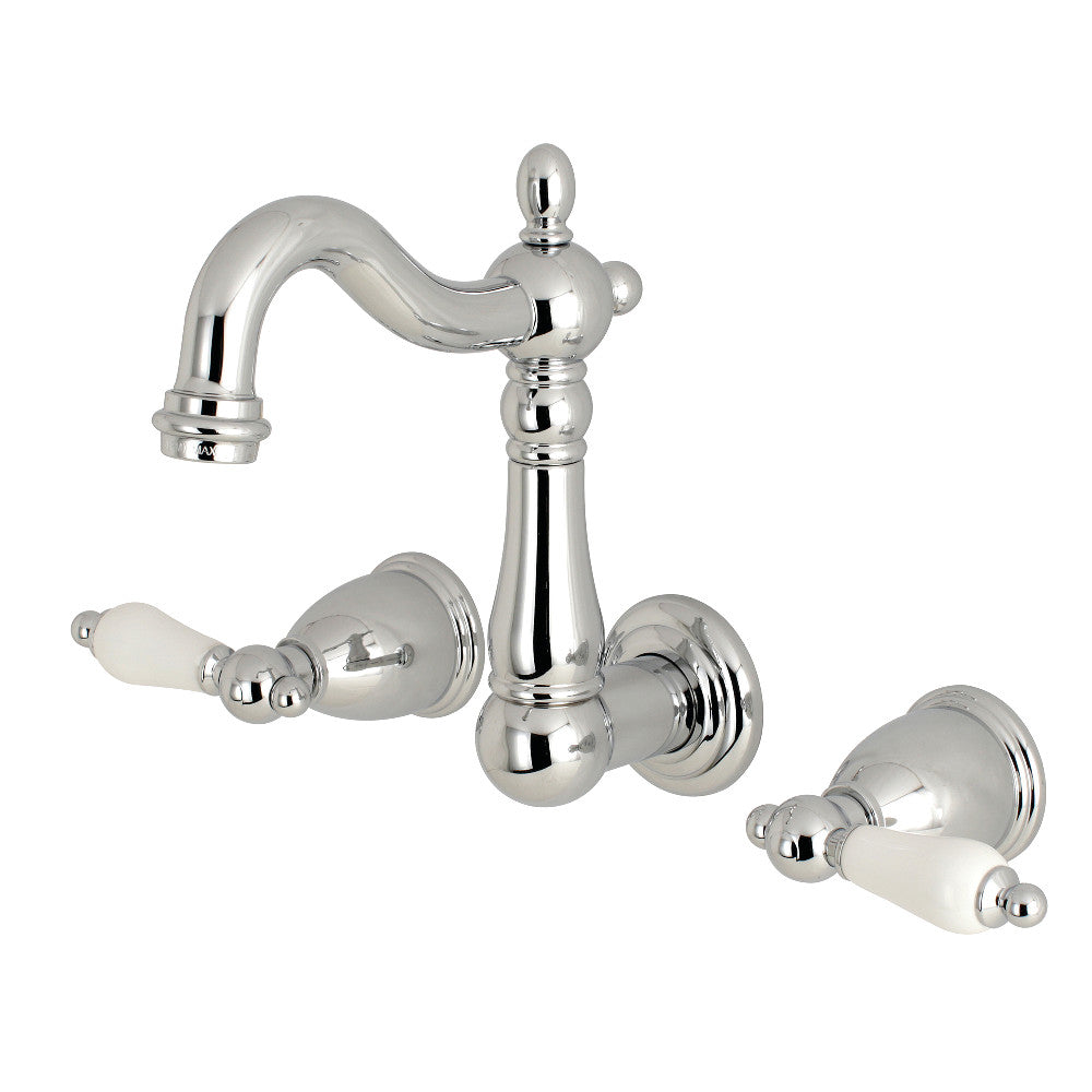 Kingston Brass KS1225PL Heritage Wall Mount Bathroom Faucet