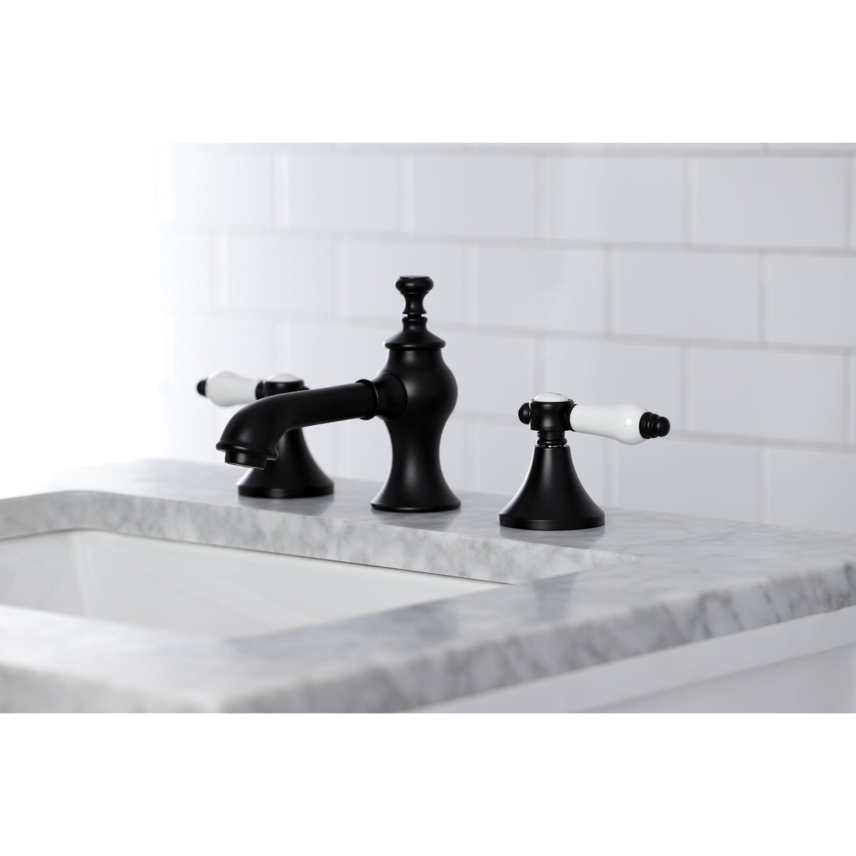 Kingston Brass KC7065BPL 8 in. Widespread Bathroom Faucet