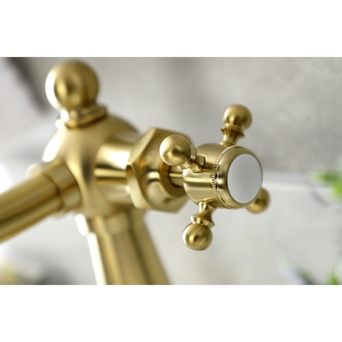 Kingston Brass KSD154BXPB Nautical Single-Handle Bathroom Faucet with Push Pop-Up