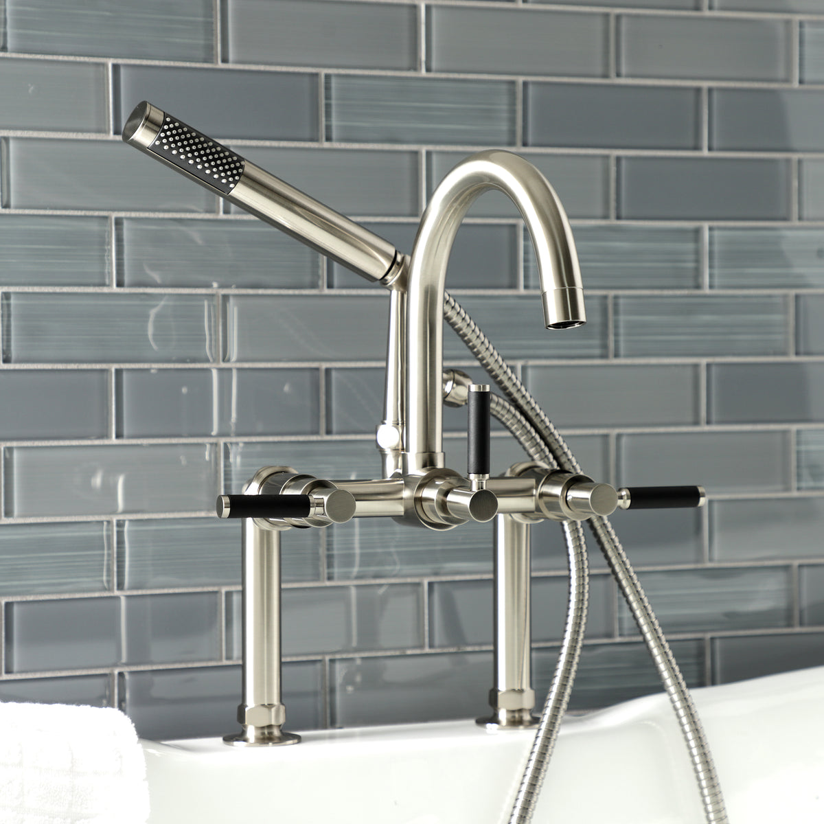 Aqua Vintage Kaiser 7-Inch Deck Mount Clawfoot Tub Faucet