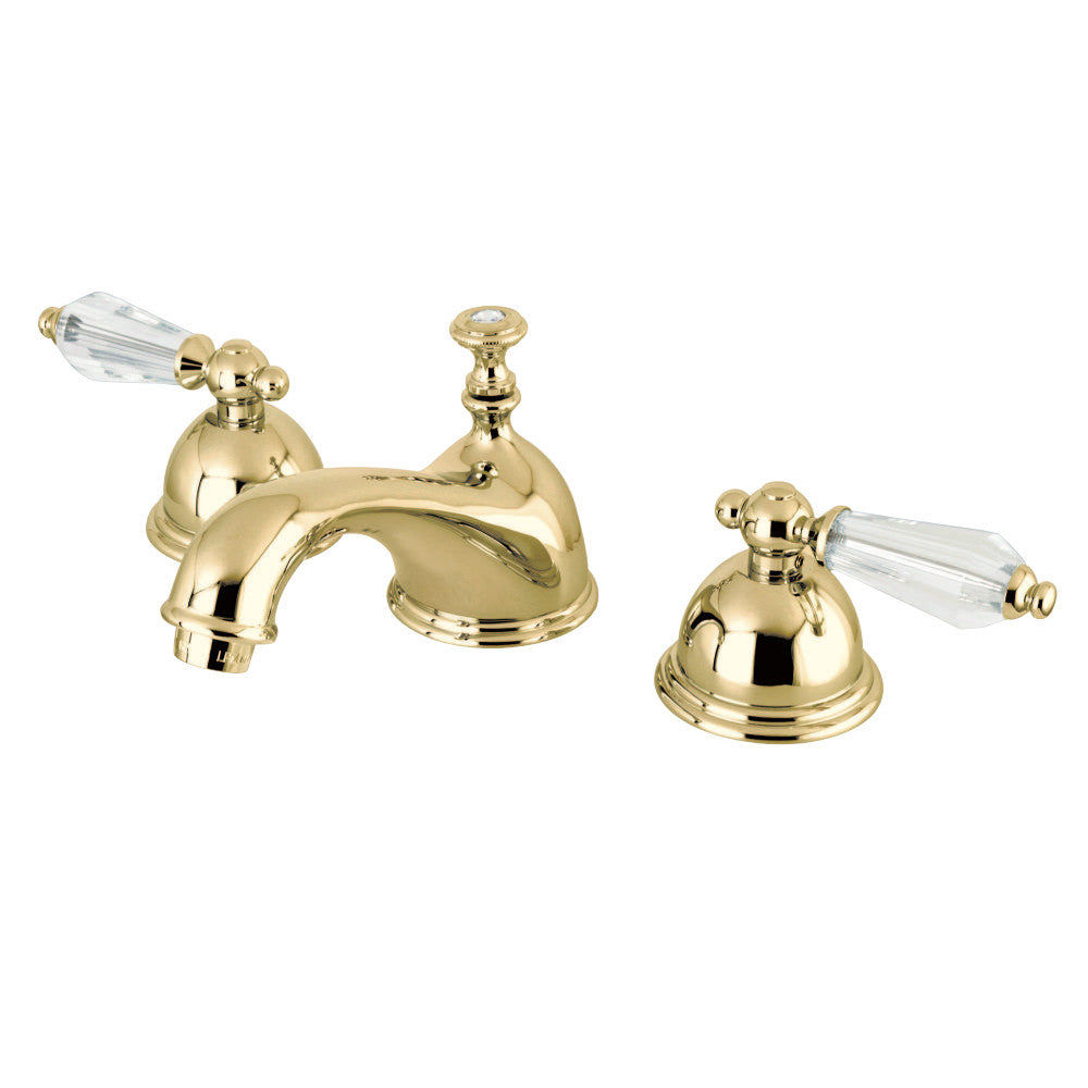 Kingston Brass KS3961WLL Wilshire Widespread Bathroom Faucet with Brass Pop-Up
