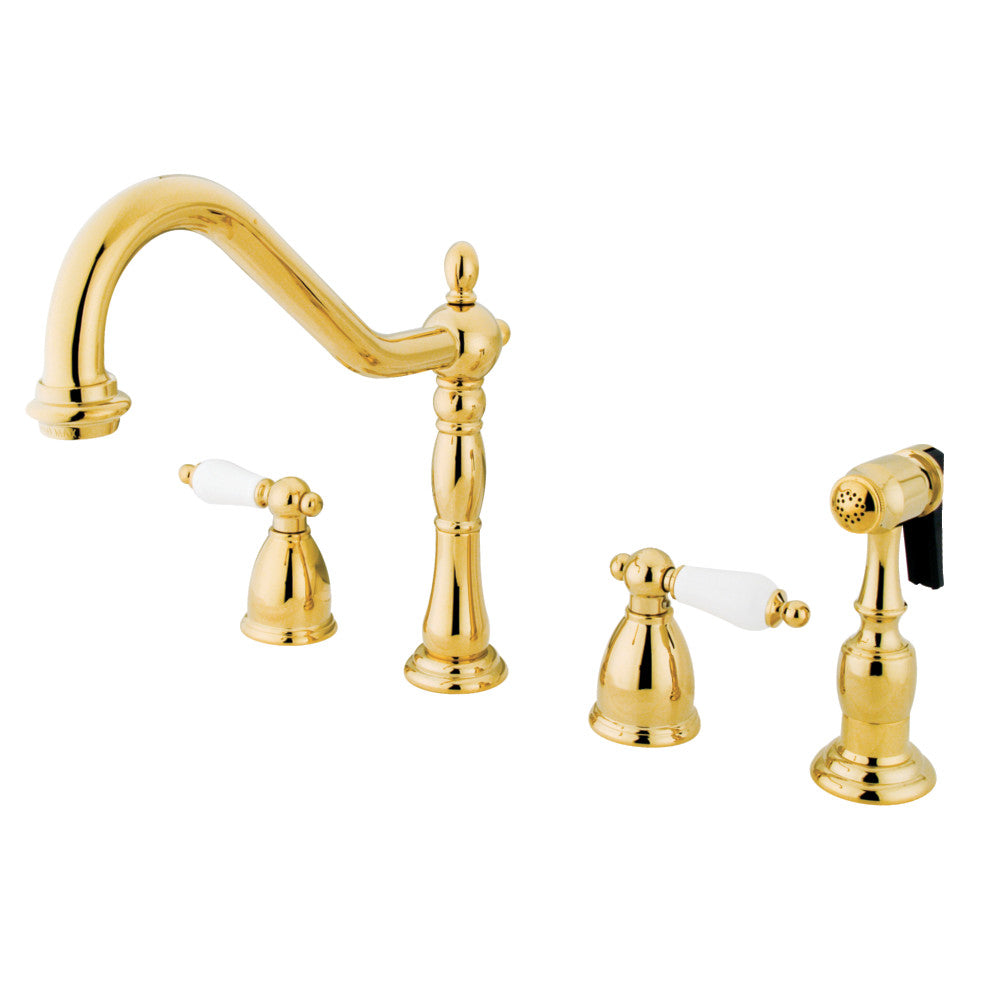 Kingston Brass KB1796PLBS Widespread Kitchen Faucet
