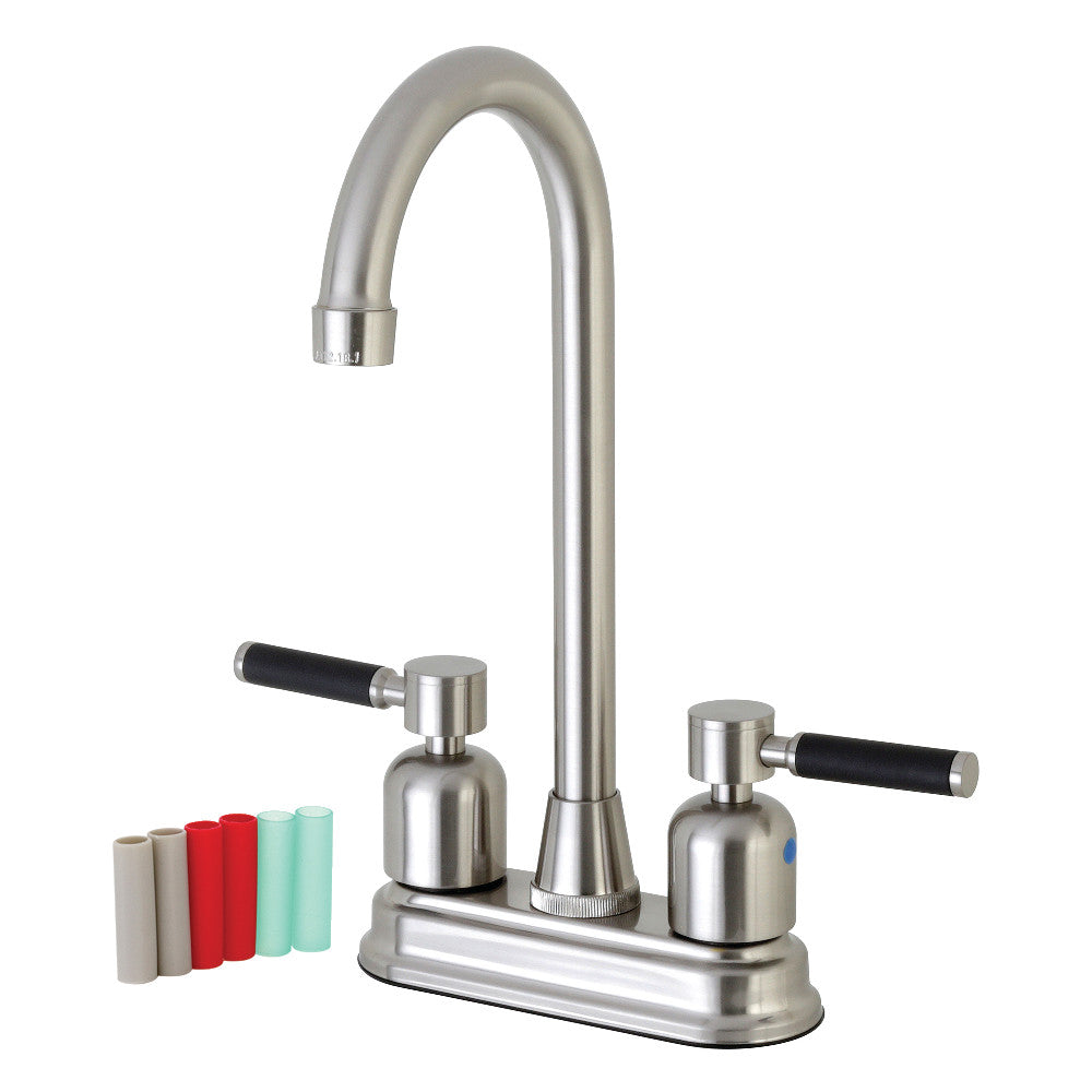 Kingston Brass FB491DKL Kaiser 4" Centerset High-Arch Spout Bar Faucet